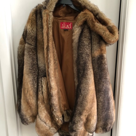 MEN’S Hind Leather Vintage 4XL Faux Fur  Coat - Picture 1 of 16